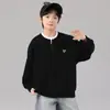 Ropa infantil sudadera para niños primavera y otoño 2026 nuevo atuendo de otoño para niños mayores, top de otoño de manga larga para niños, fresco y elegante