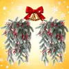 Bestseller de Natal transfronteiriço do fabricante: pinhas verdes artificiais de Natal e árvore de frutas vermelhas para decoração de Natal