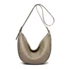 Bolso Cruzado Nuevo de Piel de Vaca Transfronterizo para Mujer, Lujo Ligero, Textura de Alta Calidad, Bolso de Hombro para la Axila, Bolso Tipo Dumpling Retro y Versátil