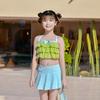 2023 Novo Maiô Feminino para Crianças Split Ruffled Fofo Bebê Verão Hot Spring Princesa Saia Maiô