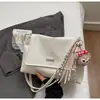 Bolsa de Mano Grande Tipo Coreano para Mujer 2026 Primavera Nueva Moda Textura Cadena Bolso de Hombro Retro para Viajar