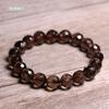 Pulsera de Cristal de Té Natural Sección 64 Anillo Único para Hombres y Mujeres Pulsera de Cristal Ahumado Cristal de Té Joyería Simple Moda Cabello