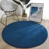 Alfombra Redonda de Terciopelo Coral de Pelo Corto, Alfombrilla para Sala de Estar, Dormitorio, Mesita de Noche, Silla Giratoria, Silla de Oficina