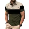Camisa POLO Casual para Hombre 2026 Verano Moda Transfronteriza Bloque de Color Amazon Ropa de Verano para Hombre Manga Corta