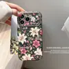 Pintura al óleo de ventana grande retro Flor de lirio Adecuado para funda de teléfono iPhone18promax Apple 17 Anticaída 16 Coreano