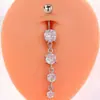 Nuevo piercing para el ombligo con tira de circonita con incrustaciones de cobre y seis garras, para venta al por mayor transfronteriza en Amazon.