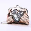 Bolsa de lentejuelas nueva de 3 pulgadas, monedero de clip portátil, mini audífonos, cable de datos, billetera de lentejuelas, bolsa de almacenamiento
