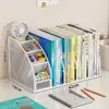 Estante de livros de sala de aula prateleira de armazenamento suporte de mesa para livros de estudante organizador de armazenamento de livros porta-arquivos porta-documentos vertical