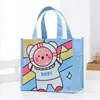 Bolsa térmica para marmita de estudante com desenho, bolsa térmica portátil infantil, lancheira quadrada fofa, bolsa de almoço, bolsa de mão