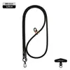 Nuevo cordón para teléfono móvil 6MM resistente para colgar en el cuello ajustable para exteriores anti-pérdida delicada cuerda trenzada para muñeca negra