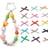 Mini Lazos de Poliéster Coloridos Anudados a Mano Accesorios para el Cabello Hechos a Mano DIY Pasadores de Pelo Aros para el Cabello Accesorios de Joyería Venta al por Mayor