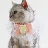 Collar a Cuadros Camelia para Mascotas Collar para Gato Perro Cuello Mascota Encaje Biz Joyería