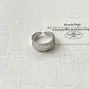 Anillo Minimalista Martillado de Plata de Ley S925 Liso para Mujer, Ajustable, Estilo de Nicho de Alta Gama, Lujo Ligero, Versátil, Nuevo Artículo de Moda