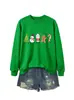 Amazon Wish tienda independiente linda y divertida versátil para mujer estrella de cinco puntas árbol de Navidad muñeco de nieve taza de café sudadera para exportación
