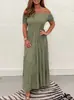 Comércio Exterior Europeu e Americano Roupas Femininas Transfronteiriças, Item Mais Vendido na Amazon, Vestido Curto de Manga Curta com Camadas Franzidas Cor Sólida, Novo Modelo de Comércio Exterior
