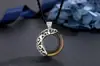 Colar de Prata de Lei S925 com Doze Signos do Zodíaco, Personalizado Simples com Pedra Olho de Gato, Corrente de Clavícula Tendência, Pingente de Prata Pura para Homens e Mulheres