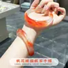 Jingdong joyería pulsera de cristal rosa natural piedra hibisco transparente como el hielo estilo simple de moda para chica pulsera versátil venta al por mayor