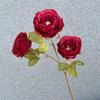 Flor de simulação de casamento flor rosa material de flor de rosa flor artificial de hotel vermelha decoração de plástico para sala de estar material de flor de casamento atacado guia de estrada