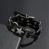 Pulsera Estilo Punk Caliente Pulsera de Cuero Vacuno Real Pulsera Letra X Eslabón Hebilla Pulsera de Cuero Vacuno