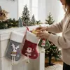 Calcetines de Peluche Navideños Bolsa de Regalo Tamaño Mediano Campanas en la Pierna Colgantes Adorno de Calcetín Navideño Adorno para Árbol de Navidad Decoración
