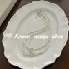 Moda coreana Ins Joyería de Plata Moderna Plata de Ley S925 Mariposa Perla de Agua Dulce Collar Elegante Elegante Fresco y Versátil