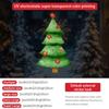 Decoração de Natal Transfronteiriça Adesivos Eletrostáticos para Janela Layout de Cena Sem Costura Nova Árvore de Natal Verde Adesivos para Porta de Vidro