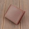 Nueva Cartera Gruesa de PU para Hombre con Cremallera Gran Capacidad Color Sólido Cartera Retro al por Mayor Cartera Transfronteriza