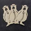 Paneles de Madera Ecológicos Transfronterizos, Perro, Panda, Búho Piezas Decorativas de Madera, Contrachapado de Oso y Pájaro, Espesor de 2 mm, Directo de la Fábrica de Origen