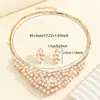 3 piezas nuevo moda perla imitación aleación collar pendientes traje damas boda boda joyería accesorios regalo