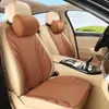 Juego de Asientos Moldeados de Fibra de Algas de una Pieza para Conductor y Pasajero Asiento de Coche Cojín de Asiento de Coche Cojín de Látex para Cuatro Estaciones