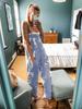 Ropa de Mujer Transfronteriza 2020 Verano Amazon ebay Venta Caliente Estampado Tie-dye Sling Bolsillo Pantalones de Tirantes 2238