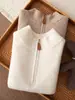 Suéter de Lã com Meio Zíper Infantil, Suéter Pulôver com Gola Alta para Outono e Inverno para Meninos e Meninas, Tricô de Cor Sólida para Crianças Mais Velhas