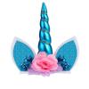 Forma de Flor de Unicornio de Pony Fiesta de Cumpleaños Tela Inserto para Pastel Color Completo Listo para Usar Popular Transfronterizo Suministros para Fiestas