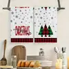 Toalla Cuadrada con Estampado de Patrón de Microfibra, Toalla a Cuadros para Árbol de Navidad Nuevo Transfronteriza, Trapo Absorbente para Ambiente del Hogar