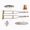 Fabricante Vende Muletas Dobles Telescópicas de Aleación de Aluminio para Axilas con Bolas de Nueve Velocidades Ajustables Precio Individual