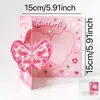 Tarjeta de Felicitación Mariposa Giratoria Estéreo Hecha a Mano DIY Tarjeta de Bendición Plegable de Alto Valor Día de San Valentín Chino Regalo Creativo