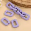 Cor Borracha Pintada Fivela de Corrente Bolsa Chaveiro Capa de Celular Fivela de Corrente Quadrada 20x30mm Acessórios de Joias DIY