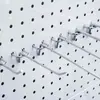 Ganchos para Tablero Perforado Estantería de Supermercado Ganchos para Tablero de Tres Agujeros Ganchos de Doble Ángulo Ganchos Rectos de Metal Accesorios Montados en Pared