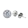 Aretes de titanio G23 con circón 5A, aguja fina, cierre de mariposa integrado, tapones para los oídos, joyería para perforaciones de aleación de titanio, clavos para el cartílago del oído
