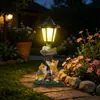 Maceta Multifuncional Transfronteriza Artesanías de Resina para Gatos Adornos Luz Solar Exterior Paisajismo de Jardín y Patio Luz Nocturna