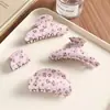 Presilha de Cabelo Nova Estilo Coreano Rosa Suave Floral em Estoque com um Toque Doce e Delicado de Alta Qualidade para Penteados Semi-Presos