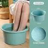 Bacia para banho de pés para uso doméstico no inverno, adequada para dormitórios, bacia de massagem para pés que se estende até as panturrilhas, espessada para outono e inverno, banheira para banho de pés para imersão dos pés