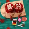 Kit de costura para los artículos de la dote de la novia, juego completo de suministros de boda, juego de caja de almacenamiento de kit de costura práctico para uso doméstico