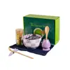 Traje Matcha Estilo Japonés Estilo Ins Cuadros Tazón de Matcha Caja de Regalo Cerámica Transfronterizo Juego de Té para Té Japonés