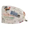Gorro de Trabajo para Clínica Transfronteriza, Gorro Quirúrgico de Copa Redonda, Gorro sin Visera para Personal Médico, Gorro con Amarre Trasero, Gorro Protector
