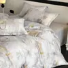 Juego de Ropa de Cama de Algodón 100% de Alta Gama Impreso Digitalmente de Cuatro Piezas con Funda de Edredón Individual de Algodón Puro para Dormitorio de Estudiante Juego de Tres Piezas