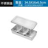 Suministros de Cocina No Magnético Engrosado Estilo Japonés Caja de Condimentos Cocina de Hotel Caja de Condimentos Multicompartimento con Tapa Cuadrada Caja de Retención de Muestras