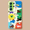 Funda de Teléfono Animales Coloridos Compatible para Samsung s26 s25+ Dopamina s24 Dibujos Animados con Correa s23ultra Funda Suave