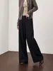 Roupas femininas transfronteiriças no atacado: Nova coleção de outono de 2026 de calças casuais estilosas e que afinam a silhueta, de perna larga