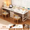 Escritorio doble para computadora, escritorio largo, escritorio de oficina simple para dormitorio, estación de trabajo, escritorio para estudiante para uso doméstico, escritorio de escritura